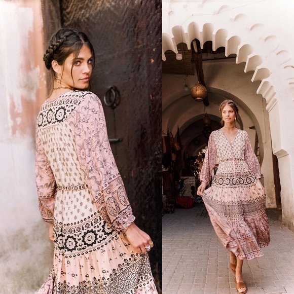 Spell Lionheart Gown Maxi Boho Tribal Paisley Sundown XS EUC - Picture 11 of 14